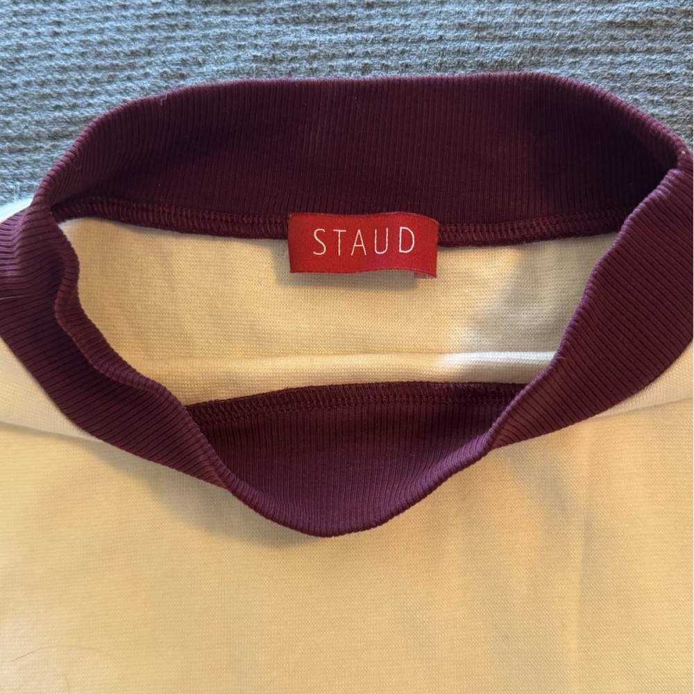 STAUD 2015 Ringer Tee. Made in original downtown Los Angeles factory. XS/S
